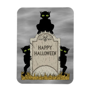 Magnet Flexible Trois diablotins Joyeux Halloween