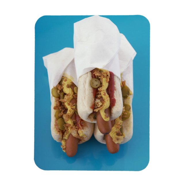 Magnet Flexible Trois hot dogs en petits pains (Vertical)