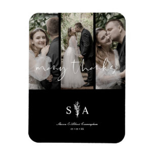 Magnet Flexible Trois Mariages Photo Collage Beaucoup Merci Citati