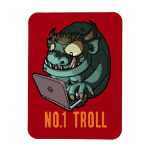 Magnet Flexible Troll Internet Bizarre N°1 Dessin Animé Ordinateur