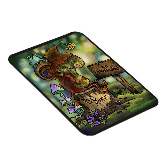 Magnet Flexible Troll Souche "Pas d'humains" (Côté Droit)