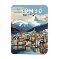 Tromso Norvège Travel Art Vintage
