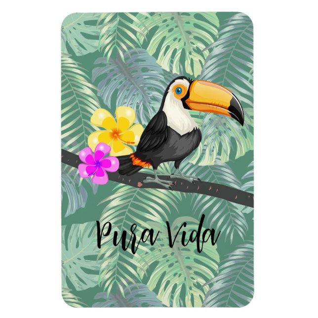 Magnet Flexible Tropical Toucan Pura Vida Design (Vertical)