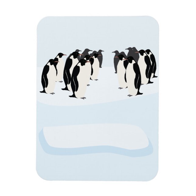 Magnet Flexible Troupeau de Manchots (Vertical)