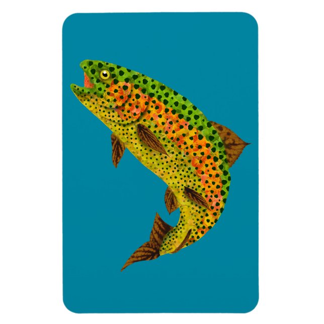 Magnet Flexible Truite arc-en-ciel feuille Aspen 1 (Vertical)