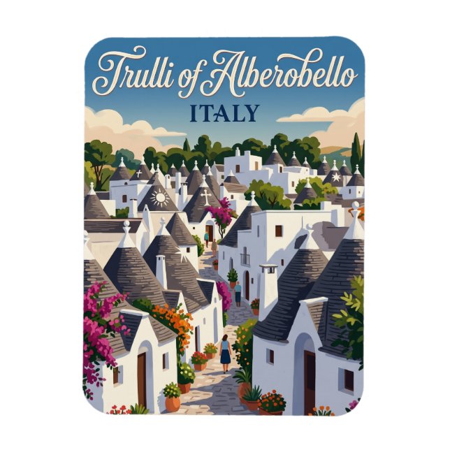 Magnet Flexible Trulli d'Alberobello Italie (Vertical)