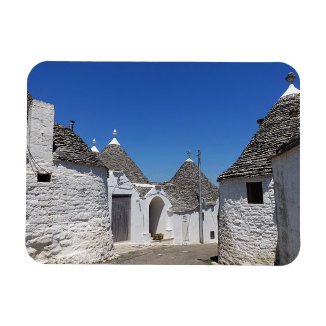 Magnet Flexible Trulli maisons dans Alberobello aimant rectangulai (Horizontal)