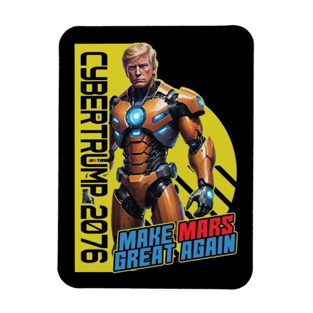 Magnet Flexible Trump 2076 | Campagne présidentielle martienne (Vertical)