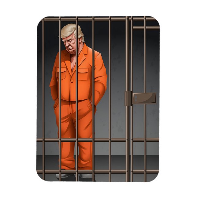Magnet Flexible Trump en prison Aimant photo flexible (Vertical)