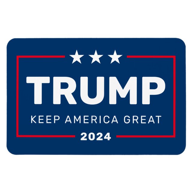 Magnet Flexible Trump PEUT CHANGER D'ANNÉE À Garder l'Amérique gra (Horizontal)