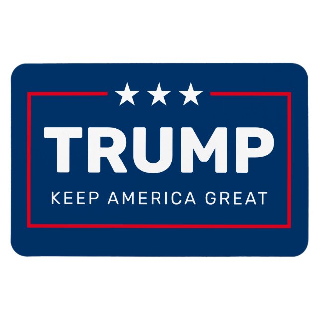 Magnet Flexible Trump - rouge blanc bleu - Keep America Great (Horizontal)