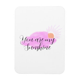 Magnet Flexible tu es mon soleil rose rayons de soleil violets nua