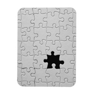 Magnet Flexible Tu Me Complètes Romantique Noir et Blanc Puzzle