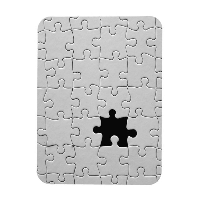Magnet Flexible Tu Me Complètes Romantique Noir et Blanc Puzzle (Vertical)