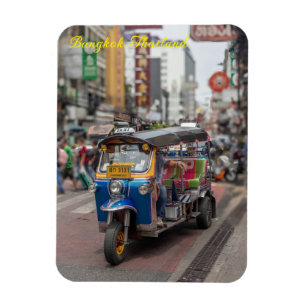 Magnet Flexible Tuk tuk sur Yaowarat Road, Chinatown, Bangkok, Tha