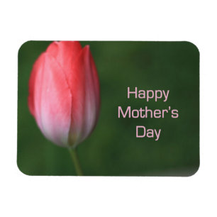 Magnet Flexible tulipe rouge, bonne fête des mères