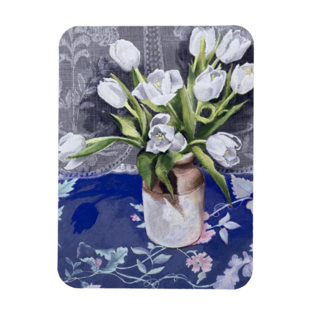 Magnet Flexible Tulipes blanches 1994 (Vertical)