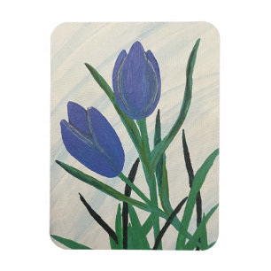 Magnet Flexible Tulipes bleues