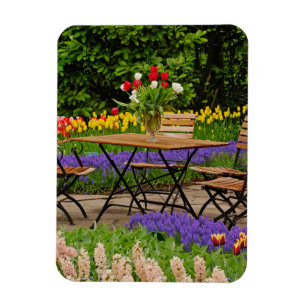 Magnet Flexible Tulipes de table dans le jardin, Jardins de Keuken