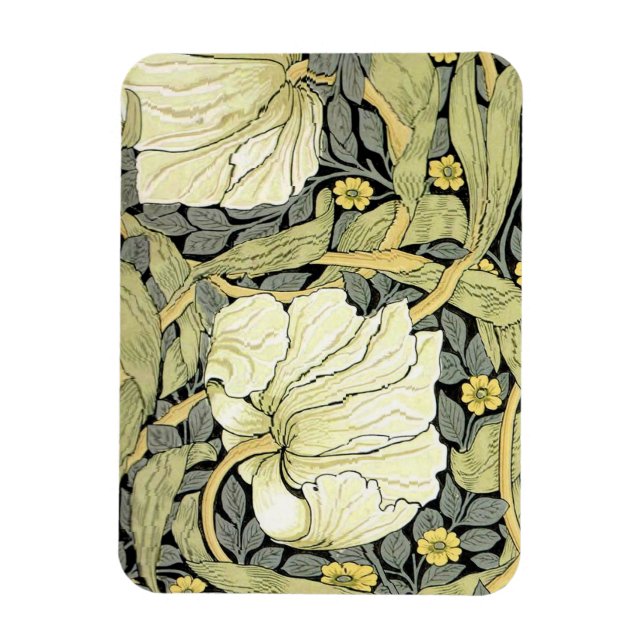 Magnet Flexible Tulipes Pimpernel Art Botanique de William Morris (Vertical)