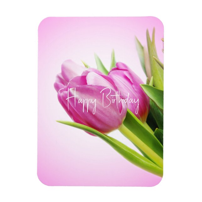 Magnet Flexible Tulipes roses (Vertical)