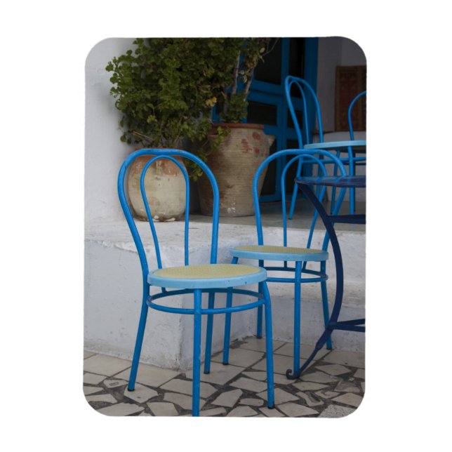 Magnet Flexible Tunisie, Sidi Bou Said, chaises de café (Vertical)