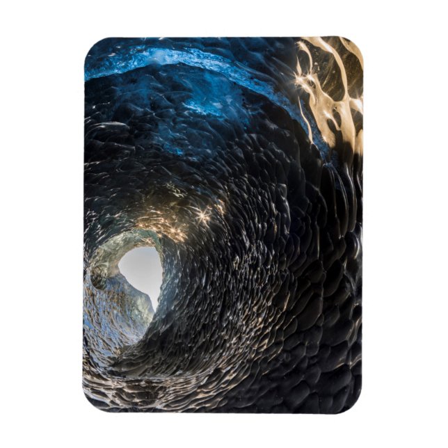 Magnet Flexible Tunnel à travers une grotte de glace, Islande (Vertical)