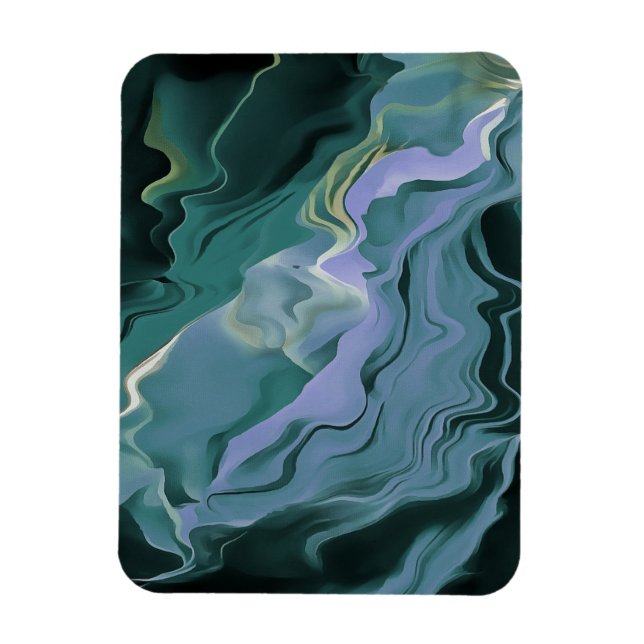 Magnet Flexible Turbulence bleue Acrylique pour l'art Abstrait (Vertical)