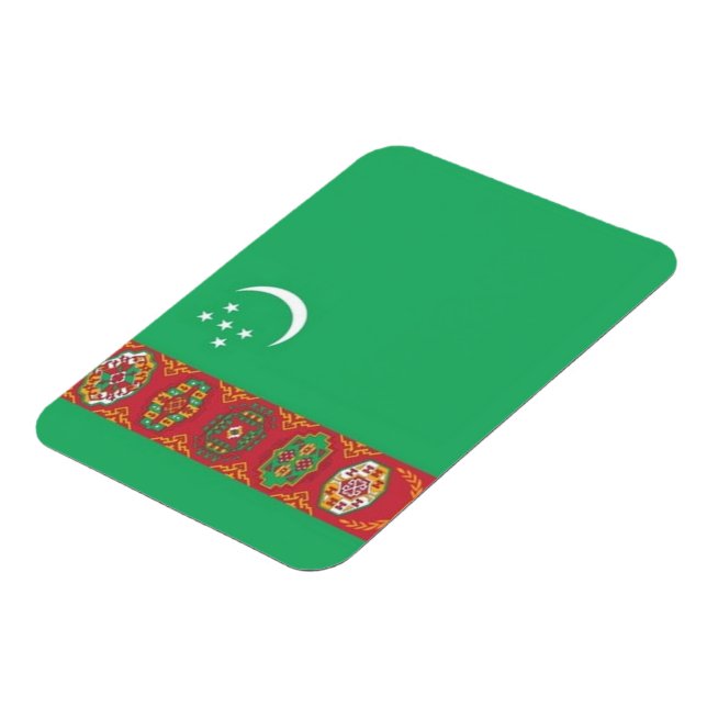 Magnet Flexible Turkménistan - Drapeau - (Côté Gauche)