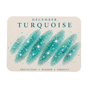 Magnet Flexible Turquoise Art de naissance de Décembre