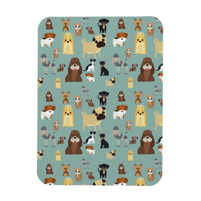 Magnet Flexible turquoise background dopattern (Vertical)