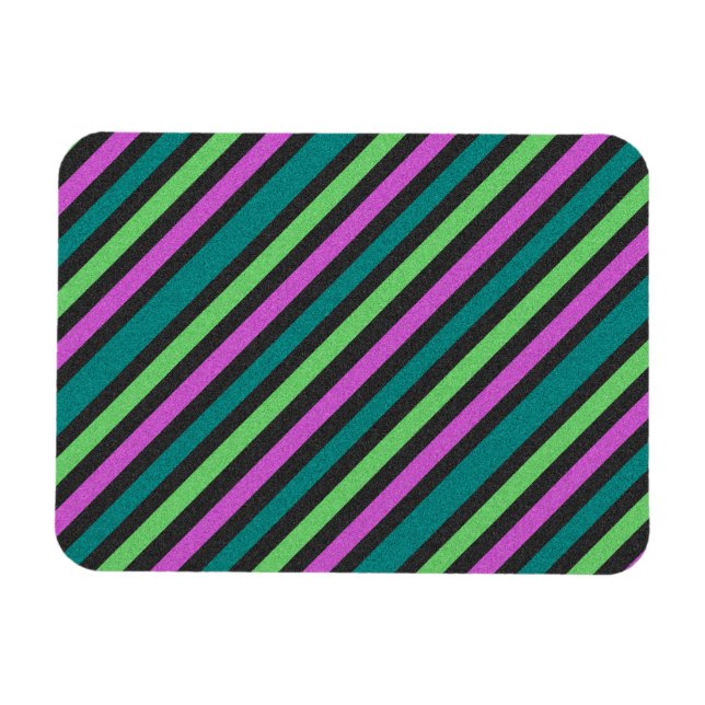Magnet Flexible Turquoise, Vert citron, Parties scintillant rose c (Horizontal)