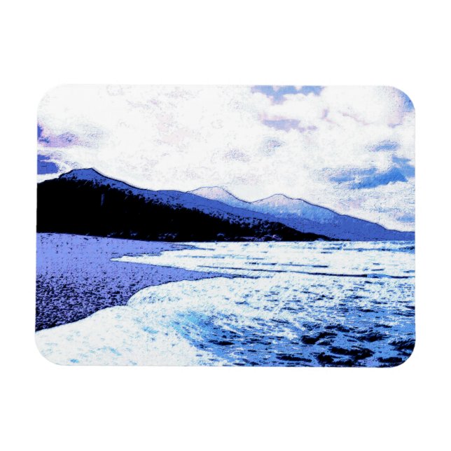 Magnet Flexible Twilight beach in shades of blue (Horizontal)