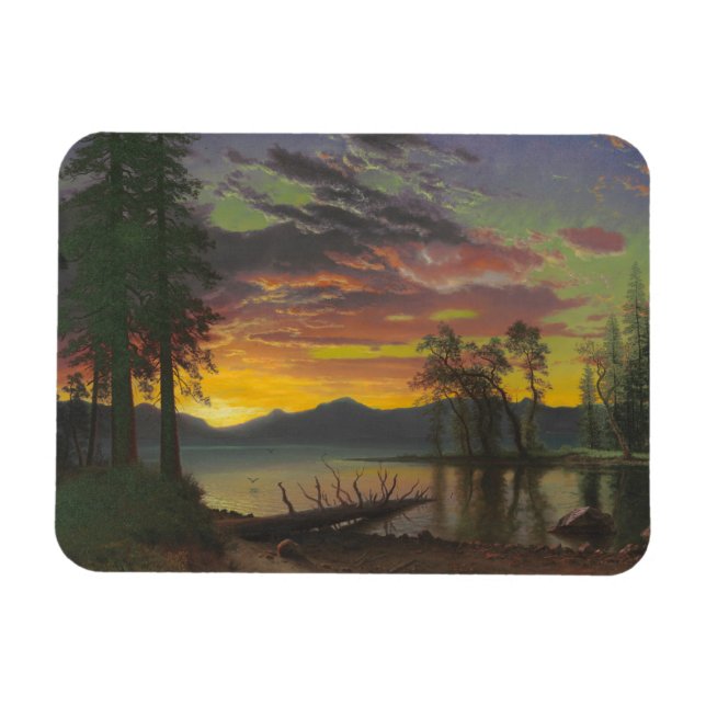 Magnet Flexible Twilight, lac Tahoe, vers 1870 (huile sur toile) (Horizontal)