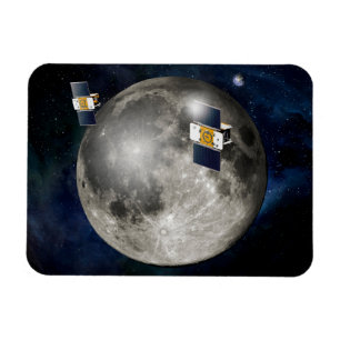 Magnet Flexible Twin Grail Spacecraft Orbitant La Lune.