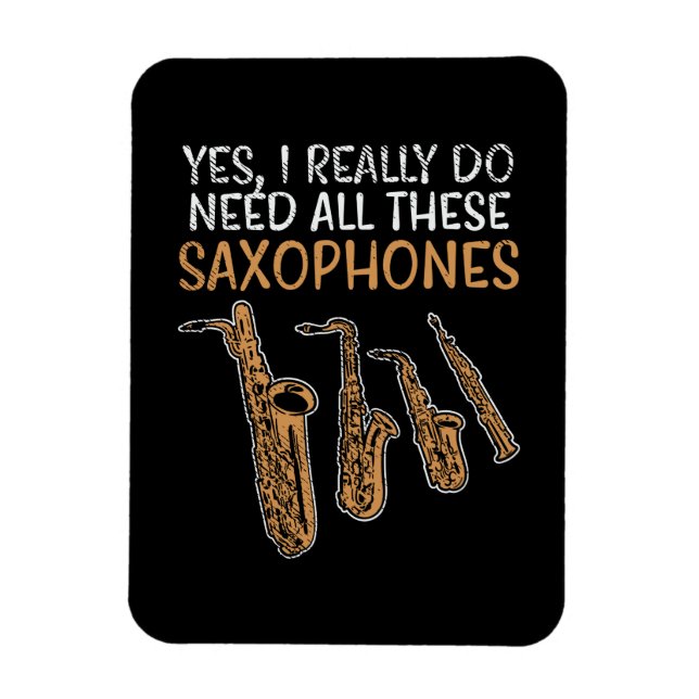 Magnet Flexible Types de saxophone (Vertical)