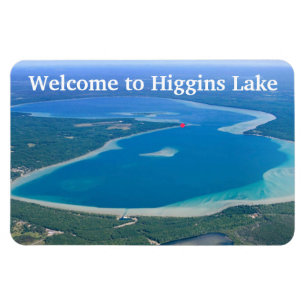 Magnet Flexible Typographie Bienvenue au lac Higgins