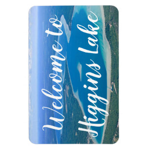 Magnet Flexible Typographie Bienvenue au lac Higgins