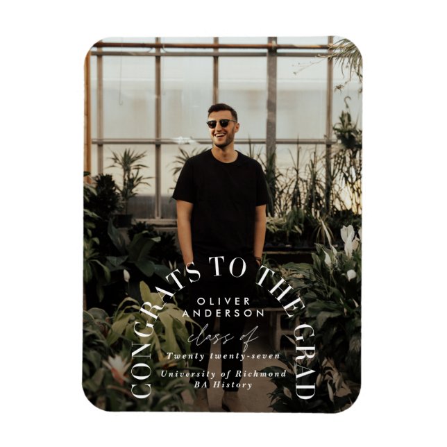 Magnet Flexible Typographie géométrique moderne diplôme d'arc phot (Vertical)