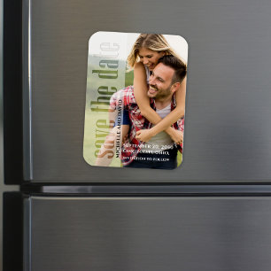 Magnet Flexible Typographie minimaliste simple Vellum photo superp