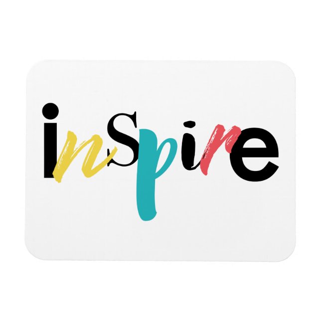 Magnet Flexible Typographie moderne, créative et joyeuse d'Inspire (Horizontal)