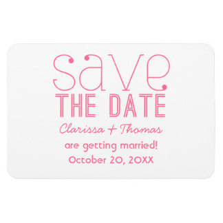 Magnet Flexible Typographie rose tendance Enregistrer l'aimant de