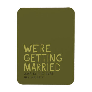 Magnet Flexible Typographie vert olive moderne   Dos rayé gras