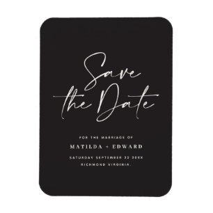 Magnet Flexible Typographiy wedding announcement