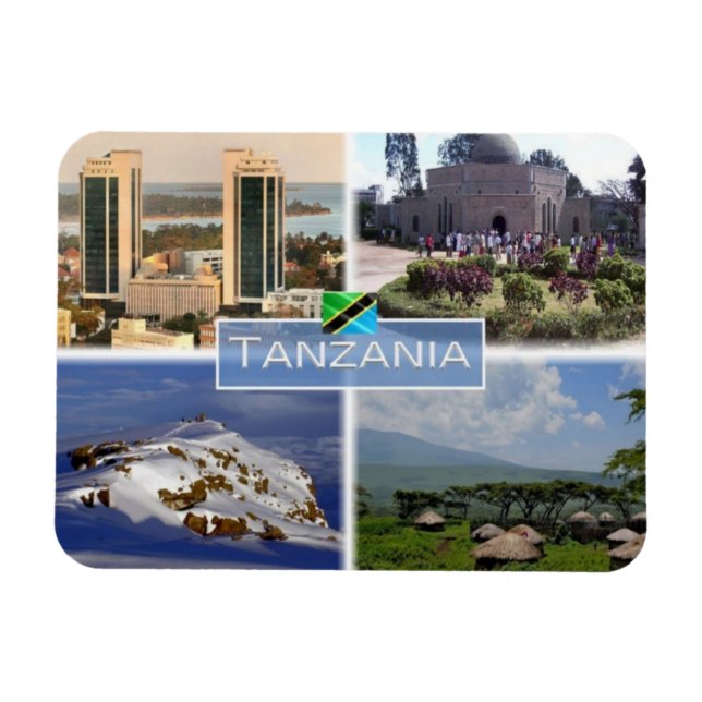 Magnet Flexible TZ Tanzanie - Tours jumelles - (Horizontal)