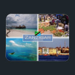 Magnet Flexible TZ Tanzanie - Zanzibar -<br><div class="desc">Vous y trouverez le souvenir de vos vacances. Cette catégorie contient des aimants frigorifiques de nombreux endroits. Cette image contient une représentation des endroits suivants : Tanzanie - Zanzibar - Kendwa Beach - Stone Town Market - Coasline au large de Zanzibar - Stone Town. Impressionnez vos amis et votre famille...</div>