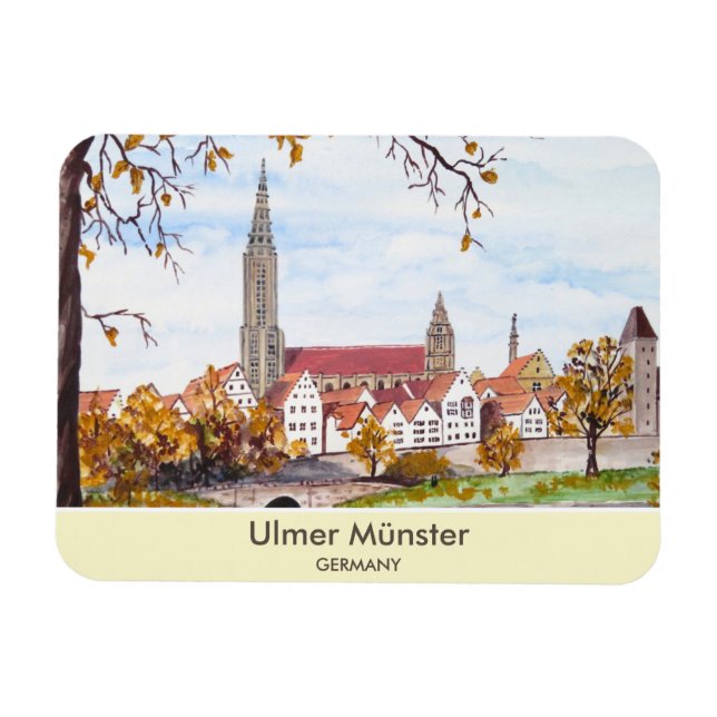Magnet Flexible Ulm Minster Allemagne Tableau de Farida Greenfield (Horizontal)