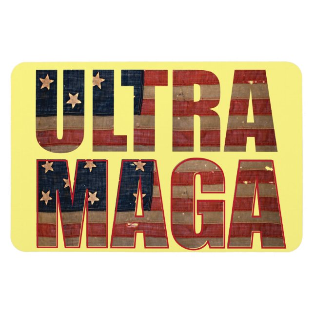 Magnet Flexible Ultra MAGA Trump Supporter 💡 Great Again USA (Horizontal)