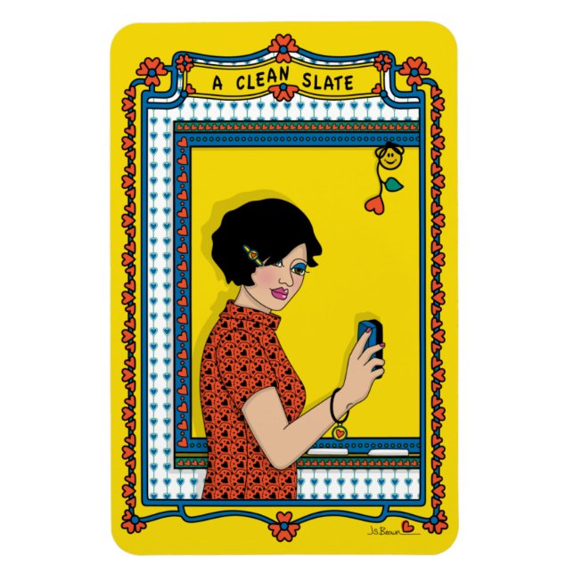 Magnet Flexible Un aimant de réfrigérateur Nettoyé Slate_B_4x6 (Vertical)