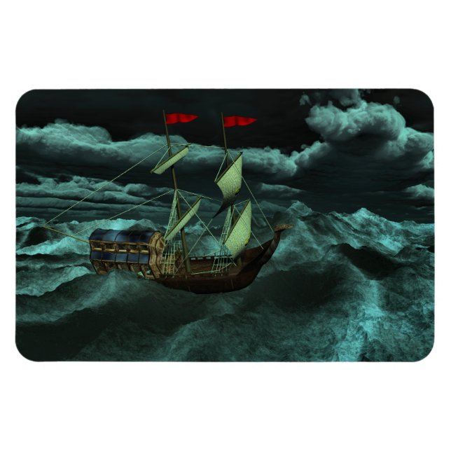 Magnet Flexible Un aimant flexible de mer sauvage et orageuse (Horizontal)